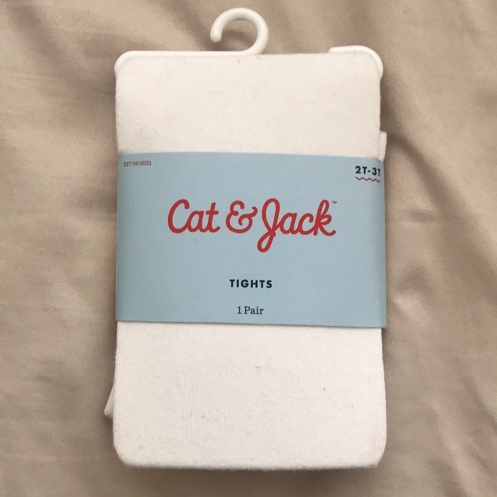 Cat & Jack White toddler tights